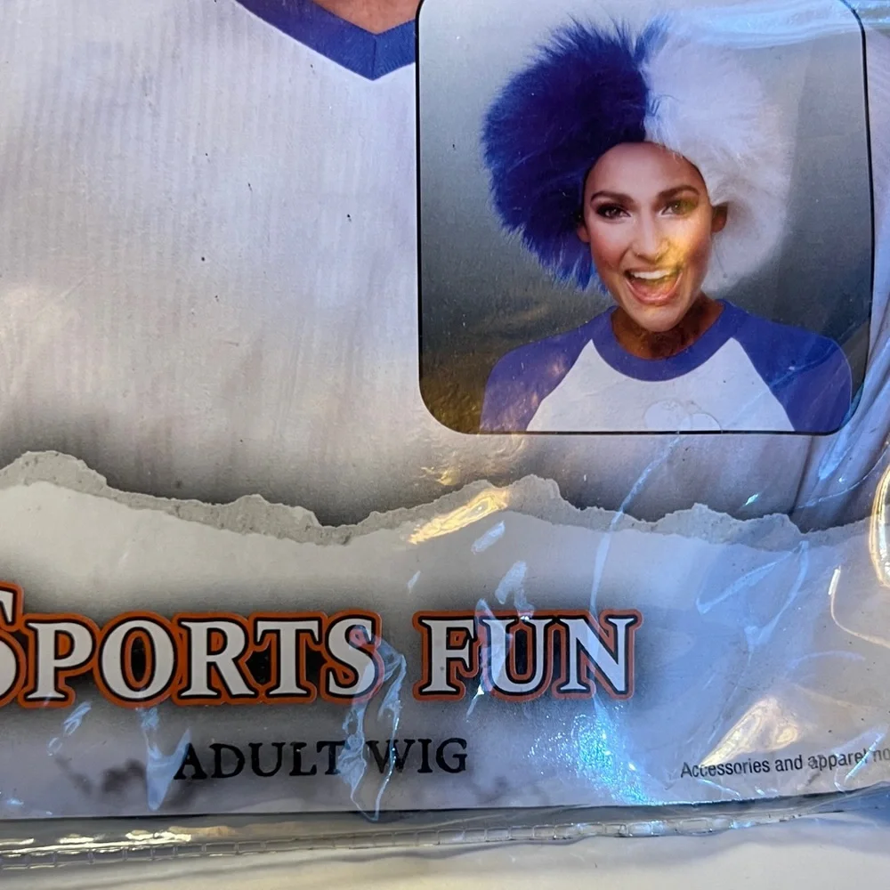 Dodger Fanatics!!! Blue and white adult wig
